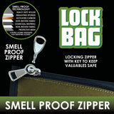 Smell Proof Locking Zipper Bag with Key- 6 Pieces Per Retail Ready Display 22318