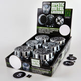 Metal 4 Piece Mystic Grinder- 6 Pieces Per Retail Ready Display 22349