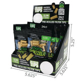 Natural Unbleached Pre-Roll Tips 6Mm - 24 Packs Per Retail Ready Display 22353 SMOKEZILLA