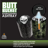 Full Print Butt Bucket Ashtray with LED Light - 6 Per Retail Ready Display 22355
