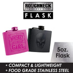5 oz Stainless-Steel Flask - 6 Per Retail Ready Display 22425 ROUGHNECK