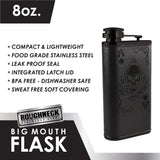 Stainless Steel Big Mouth Flask- 4 Per Retail Ready Display 2426