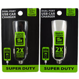 Car Charger with Dual USB Ports 2.1 Amp- 3 Pieces Per Pack 22459