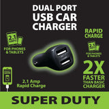 Car Charger with Dual USB Ports 2.1 Amp- 3 Pieces Per Pack 22459