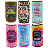 Neoprene Slim Can Cooler Coozie - 6 Pieces Per Retail Ready Display 22470