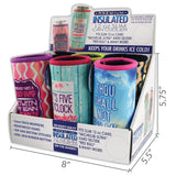 Neoprene Slim Can Cooler Coozie - 6 Pieces Per Retail Ready Display 22470