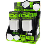 AC Wall Charger with USB-C Port 20 Watts - 6 Pieces Per Retail Ready Display 22488 GADGET GEAR