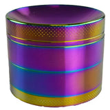 Metal 4 Piece Rainbow Grinder with Magnetic Closure - 6 Pieces Per Retail Ready Display 22522