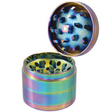 Metal 4 Piece Rainbow Grinder with Magnetic Closure - 6 Pieces Per Retail Ready Display 22522