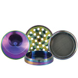 Metal 4 Piece Rainbow Grinder with Magnetic Closure - 6 Pieces Per Retail Ready Display 22522