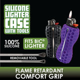 Silicone Lighter Case with Tools - 12 Pieces Per Retail Ready Display 22525 SMOKEZILLA