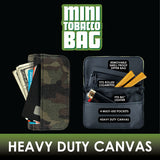 Canvas Small Tobacco Bag with Zipper Bag - 6 Pieces Per Retail Ready Display 22540