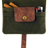 Canvas Tobacco Accessories Bag with Leather Strap - 6 Pieces Per Retail Ready Display 22541