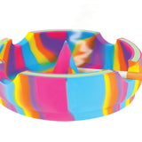 Glow in The Dark Round Silicone Ashtray- Per Retail Ready Display 22581