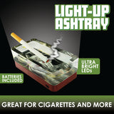 Glass Ashtray with LED Light-Up Design - 6 Per Retail Ready Display 22637