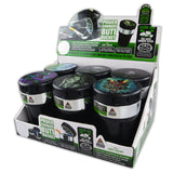Printed Lid Butt Bucket Ashtray with Power Exhaust Fan - 6 Pieces Per Retail Ready Display 22638