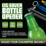 Metal Cigarette Saver Tube Key Chain with Bottle Opener - 12 Pieces Per Retail Ready Display 22685