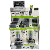 Rechargeable Aaa Battery Pack - 12 Pieces Per Retail Ready Display 22702