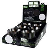 Metal 4 Piece Grinder with Concave Lid 63MM- 6 Pieces Per Retail Ready Display 22705