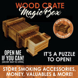 Wood Magic Crate Storage Box - 6 Pieces Per Retail Ready Display 22776