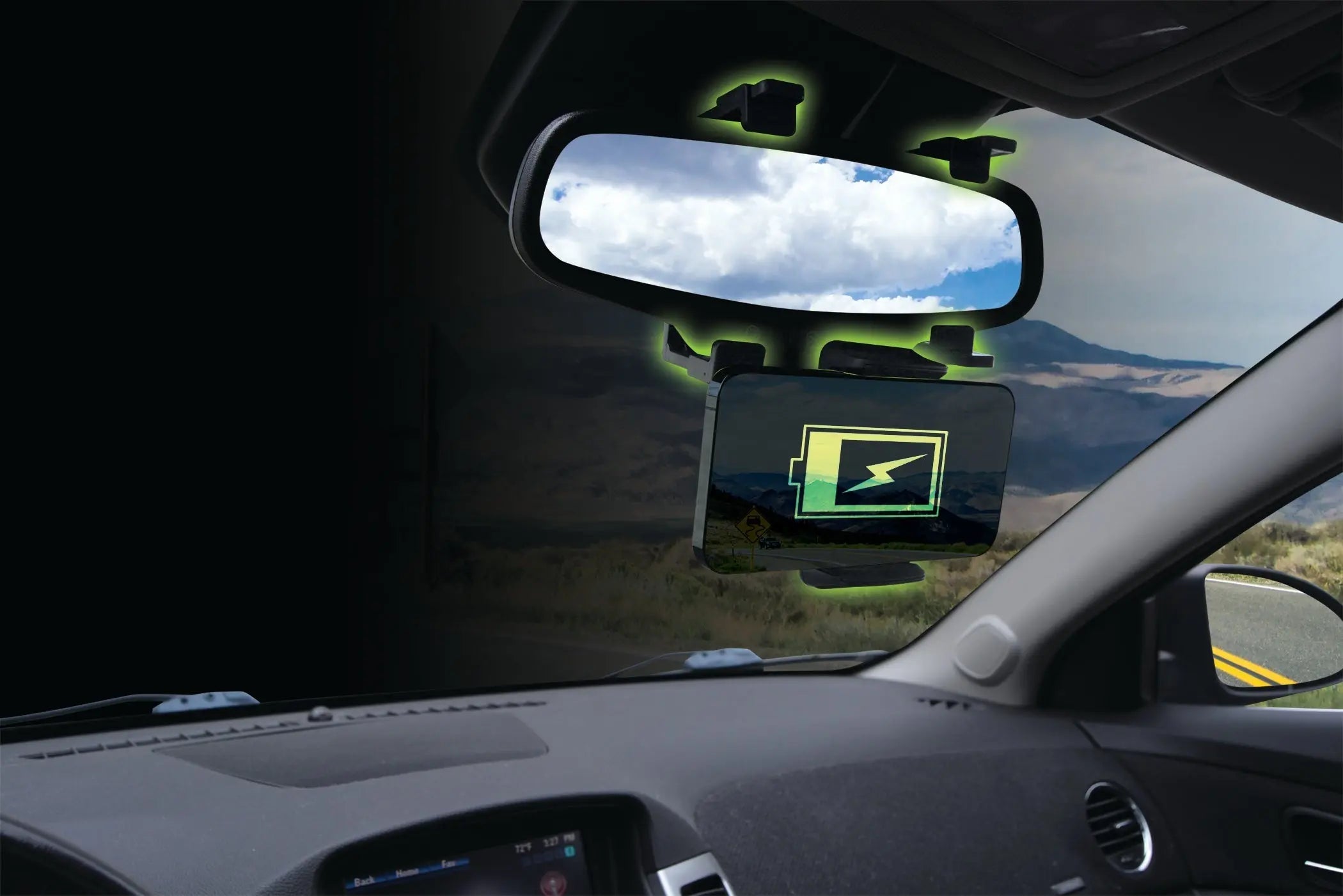 Phone Mount with Rearview Mirror Clamp - 4 Pieces Per Retail Ready Display 22786 GADGET GEAR