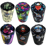 Full Printed Butt Bucket Ashtray with LED Light - 6 Pieces Per Retail Ready Display 22842