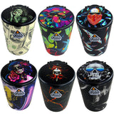 Full Printed Butt Bucket Ashtray with LED Light - 6 Pieces Per Retail Ready Display 22842