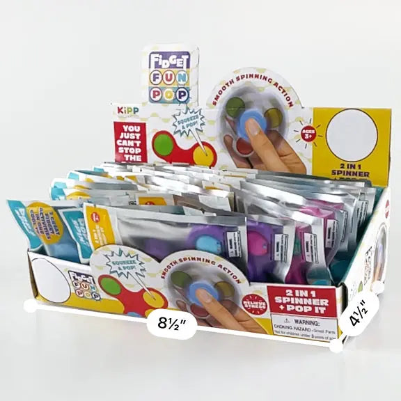 Fidget Pop Spinner Toy - 24 Pieces Per Retail Ready Display 22846 KIPP BROTHERS