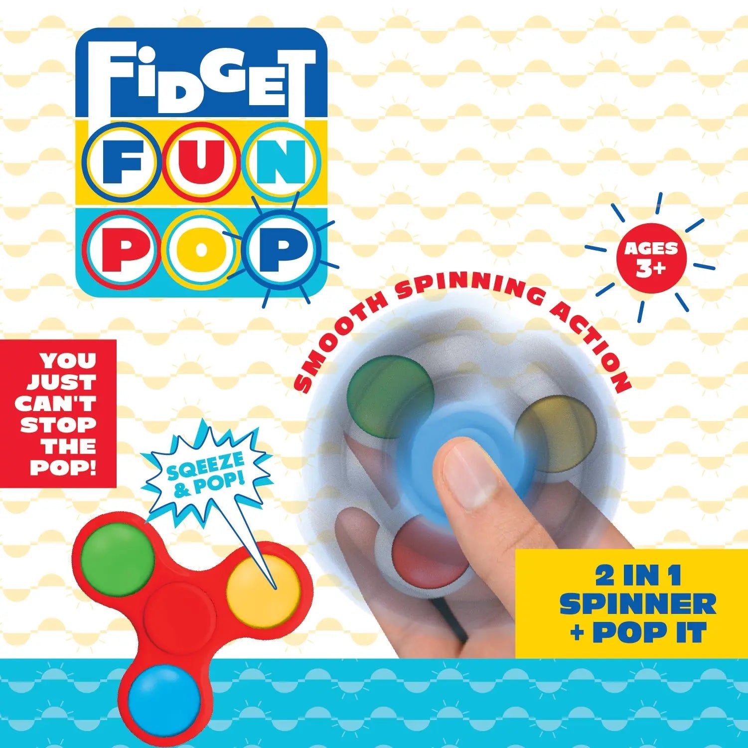 Fidget Pop Spinner Toy - 24 Pieces Per Retail Ready Display 22846 KIPP BROTHERS