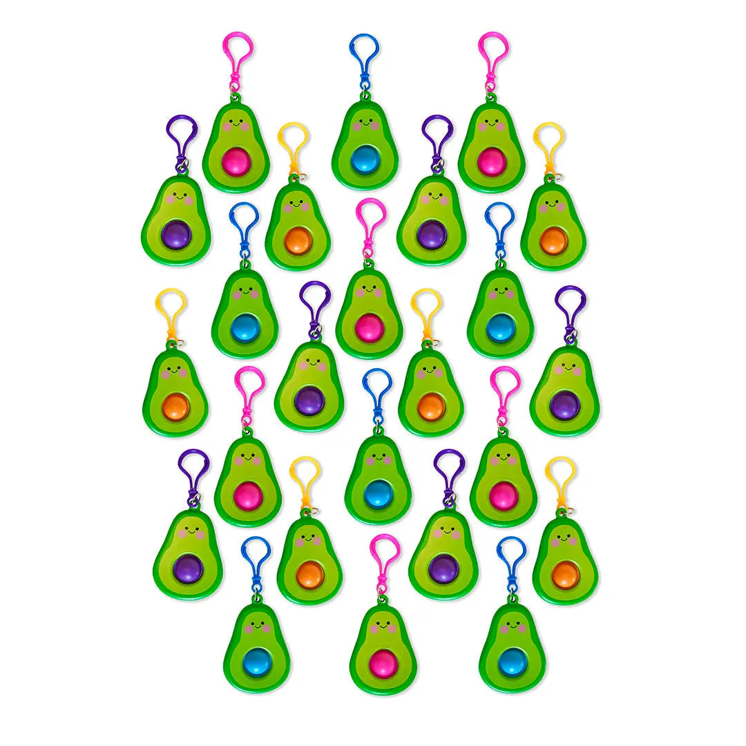 Fidget Pop Avocado Backpack Clip - 12 Pieces Per Retail Ready Display 22854 KIPP BROTHERS