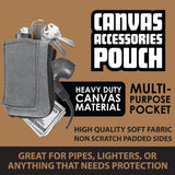 Canvas Accessories Smoker's Pouch with Zipper- 6 Pieces Per Retail Ready Display 22859