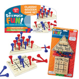 Classic Wooden Peg Games 2 Pack Set - 12 Pieces Per Pack 22943