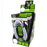 Charging Cable USB 3 in 1 Multi-Head USB-C / Micro USB / Lightning 10FT - 6 Pieces Per Retail Ready Display 23006 GADGET GEAR