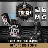 Tac Gear Dual Torch Lighter - 15 Pieces Per Retail Ready Display 23083