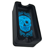 Black Glass Ashtray with LED Light-Up Design - 6 Pieces Per Retail Ready Display 23104