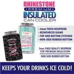 Neoprene Rhinestone Can and Bottle Cooler - 6 Per Retail Ready Display 26471 POLAR GEAR
