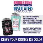Neoprene Rhinestone Can and Bottle Cooler - 6 Per Retail Ready Display 26471 POLAR GEAR