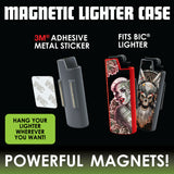 Metal Magnetic Lighter Case - 12 Pieces Per Retail Ready Display 23153