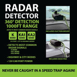 Radar Detector with Suction Cup Mount - 4 Pieces Per Retail Ready Display 23211 GADGET GEAR
