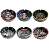 Ceramic Ashtray with Assorted Designs - 6 Pieces Per Retail Ready Display 23226