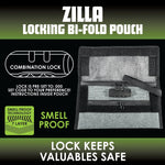 Smell Proof Flat Canvas Lock Storage Bag - 6 Pieces Per Retail Ready Display 23246 SMOKEZILLA