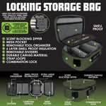 Smell Proof Canvas Lock Bag with Tool Organizer - 4 Pieces Per Retail Ready Display 23318 SMOKEZILLA