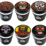 Printed Lid Butt Bucket Ashtray with Vent Clip and LED Lights - 6 Per Retail Ready Display 23359