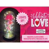 Valentine's Day Celebrate Love Jumbo Glass Keepsake - 2 Pieces Per Retail Ready Display 23400