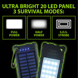 Rechargeable Solar Power Bank with LED Survival Light - 4 Pieces Per Retail Ready Display 23517