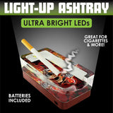 Glass Ashtray with LED Light-Up Design - 6 Pieces Per Retail Ready Display 23522 SMOKEZILLA