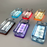 Glass Ashtray with LED Light-Up Design - 6 Pieces Per Retail Ready Display 23522