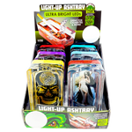 Glass Ashtray with LED Light-Up Design - 6 Pieces Per Retail Ready Display 23522 SMOKEZILLA