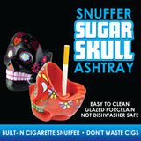 3D Ceramic Skull Snuffer Ashtray - 6 Pieces Per Retail Ready Display 23535