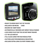 Dash Camera with Micro Sd Card - 4 Pieces Per Retail Ready Display 23594 GADGET GEAR